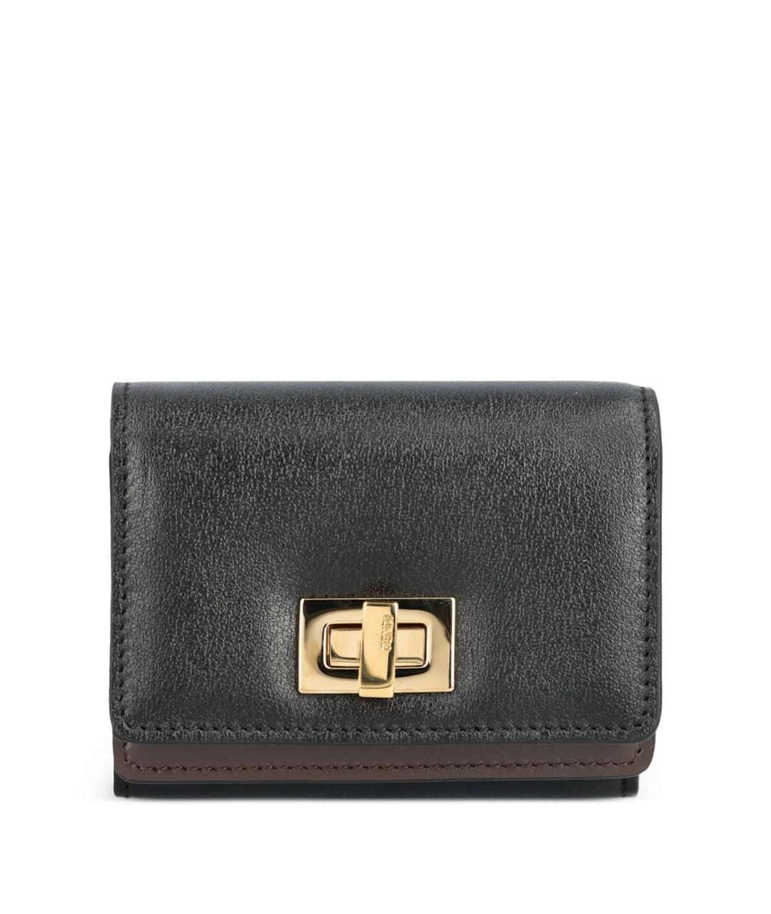FENDI Черный кожаный кошелек, фото 1