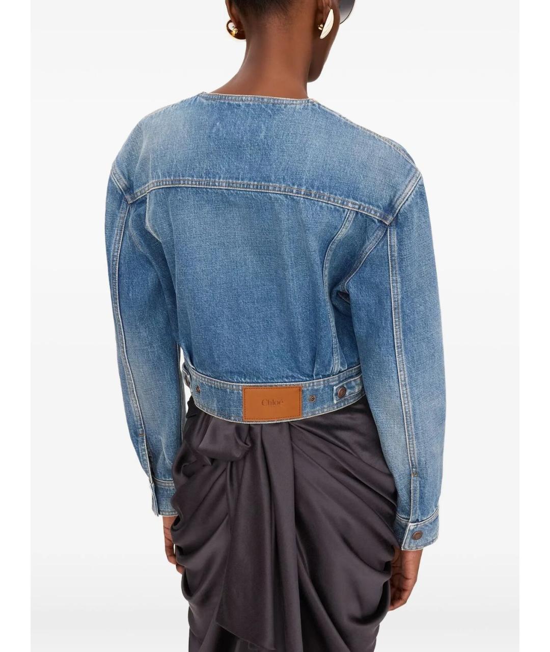 CHLOE Синяя хлопковая куртка, фото 2