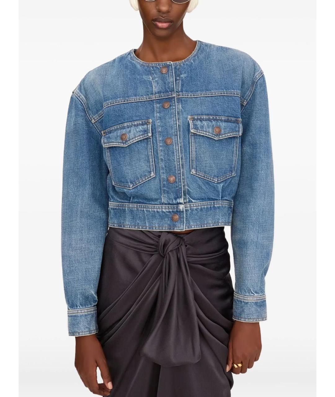 CHLOE Синяя хлопковая куртка, фото 4