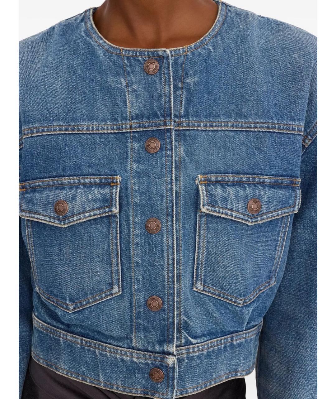 CHLOE Синяя хлопковая куртка, фото 3