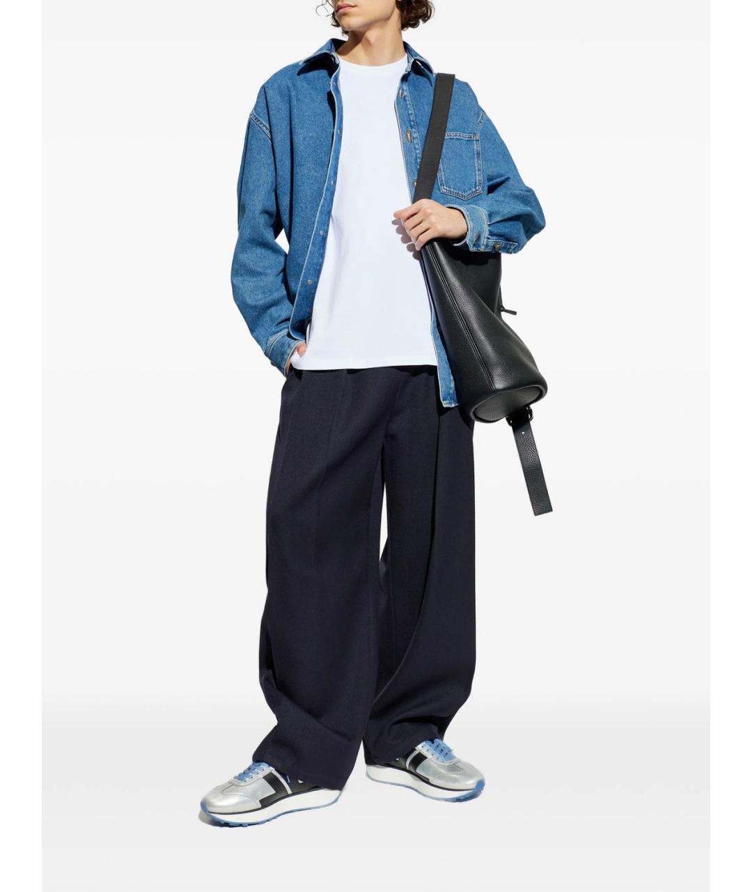 LOEWE Синяя хлопковая кэжуал рубашка, фото 2