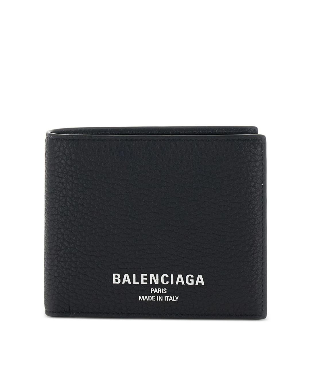 BALENCIAGA Черный кожаный кошелек, фото 1