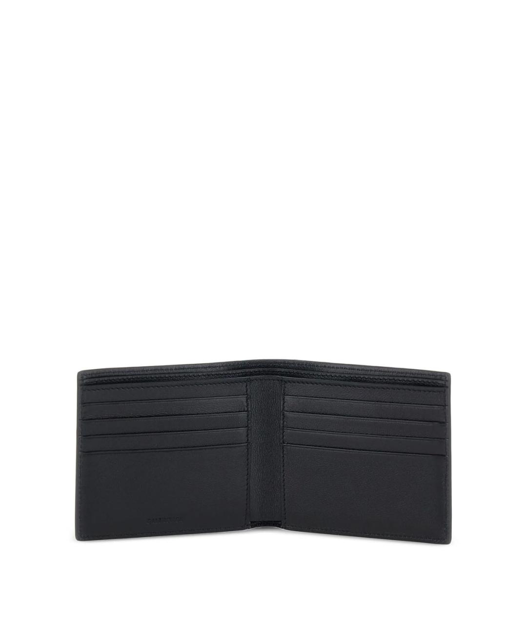 BALENCIAGA Черный кожаный кошелек, фото 3