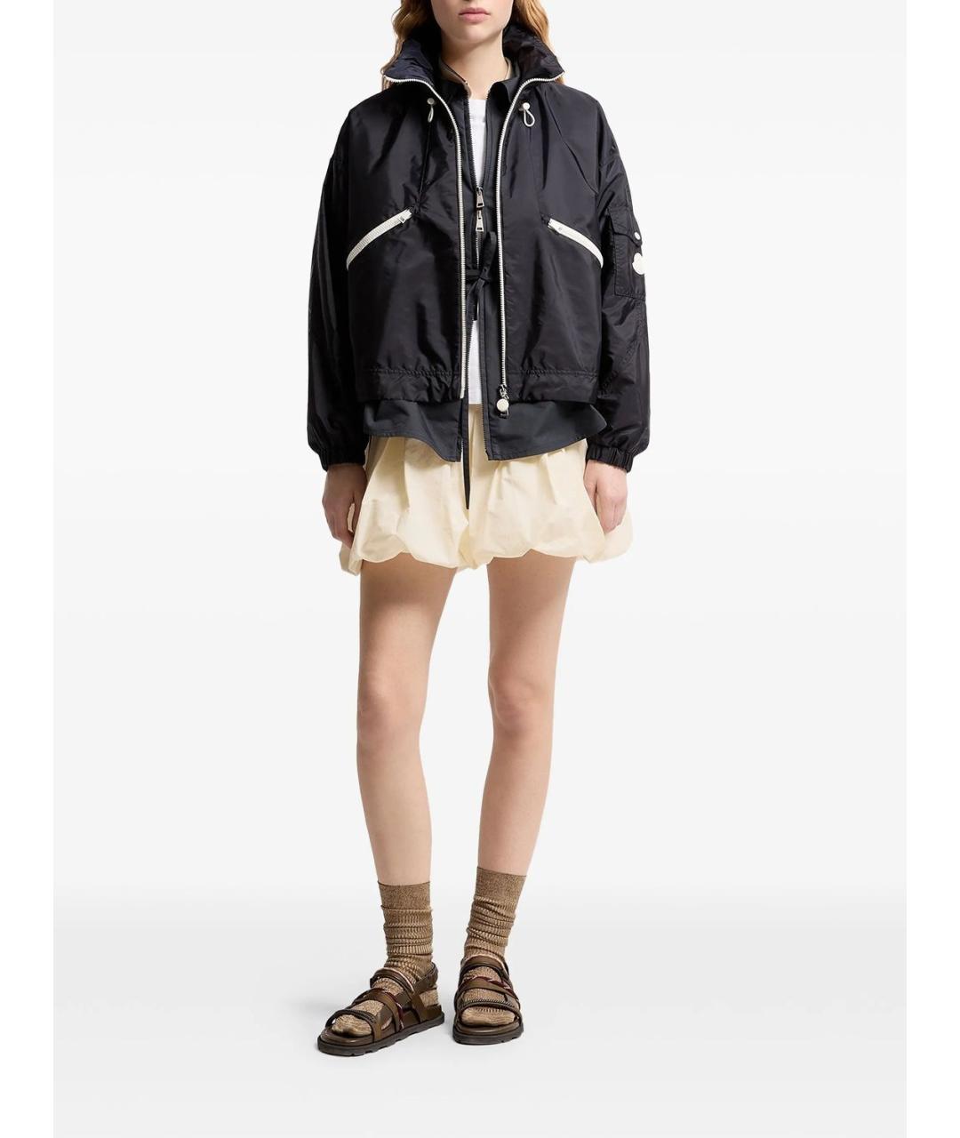 MONCLER Темно-синяя полиамидовая куртка, фото 2