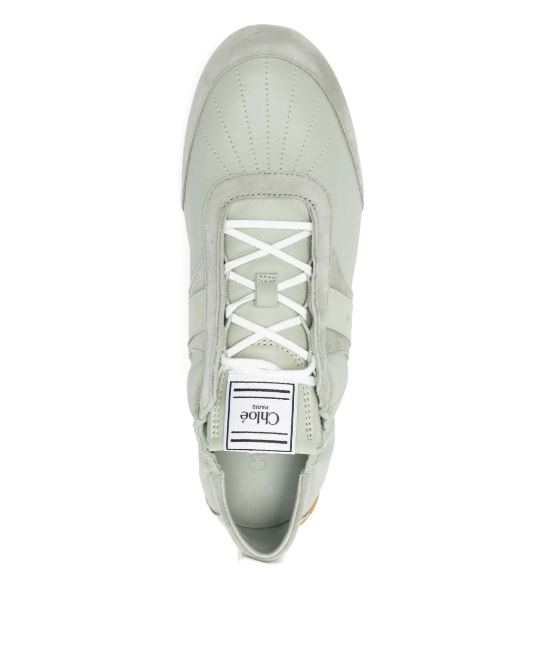 CHLOE Зеленые кожаные кроссовки, фото 3