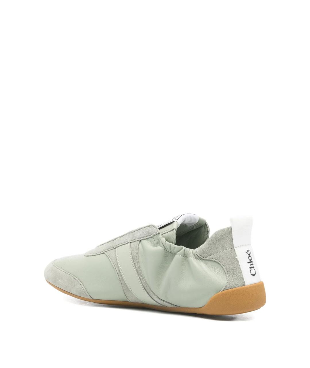 CHLOE Зеленые кожаные кроссовки, фото 4
