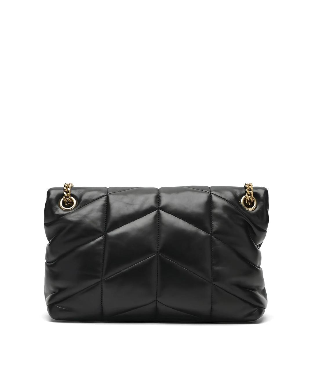 SAINT LAURENT Черная кожаная сумка через плечо, фото 2