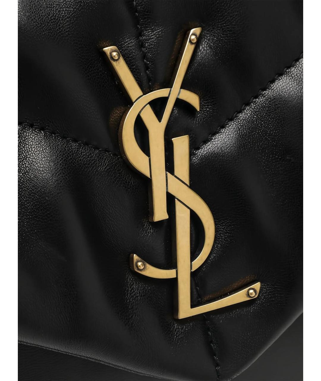 SAINT LAURENT Черная кожаная сумка через плечо, фото 5