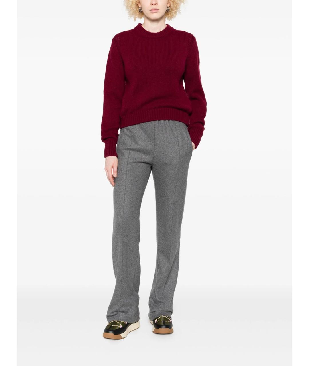 MONCLER Бордовый шерстяной джемпер / свитер, фото 4