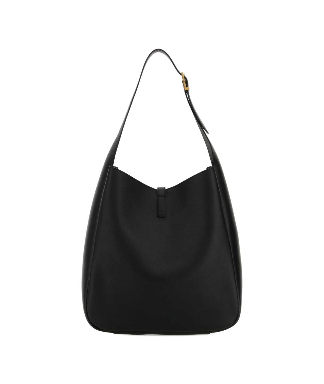 SAINT LAURENT Черная кожаная сумка через плечо, фото 2