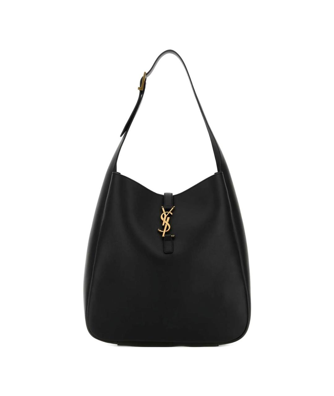 SAINT LAURENT Черная кожаная сумка через плечо, фото 1