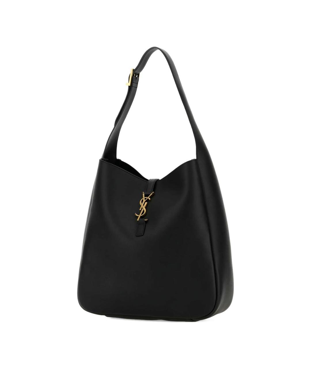 SAINT LAURENT Черная кожаная сумка через плечо, фото 3