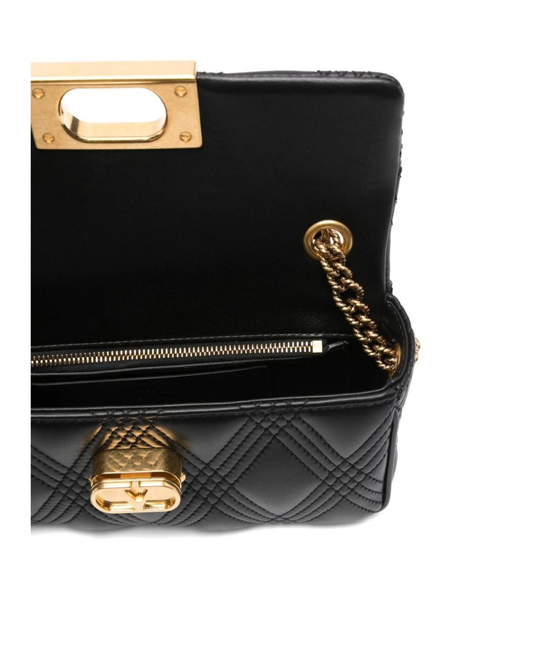 VALENTINO Черная кожаная сумка через плечо, фото 2