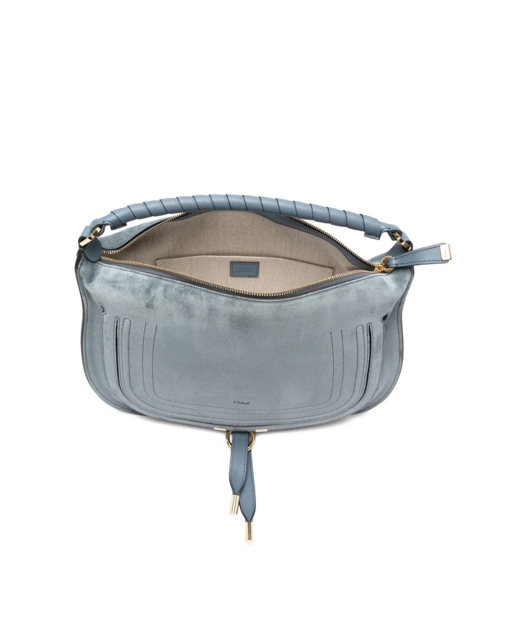 CHLOE Синяя кожаная сумка с короткими ручками, фото 3