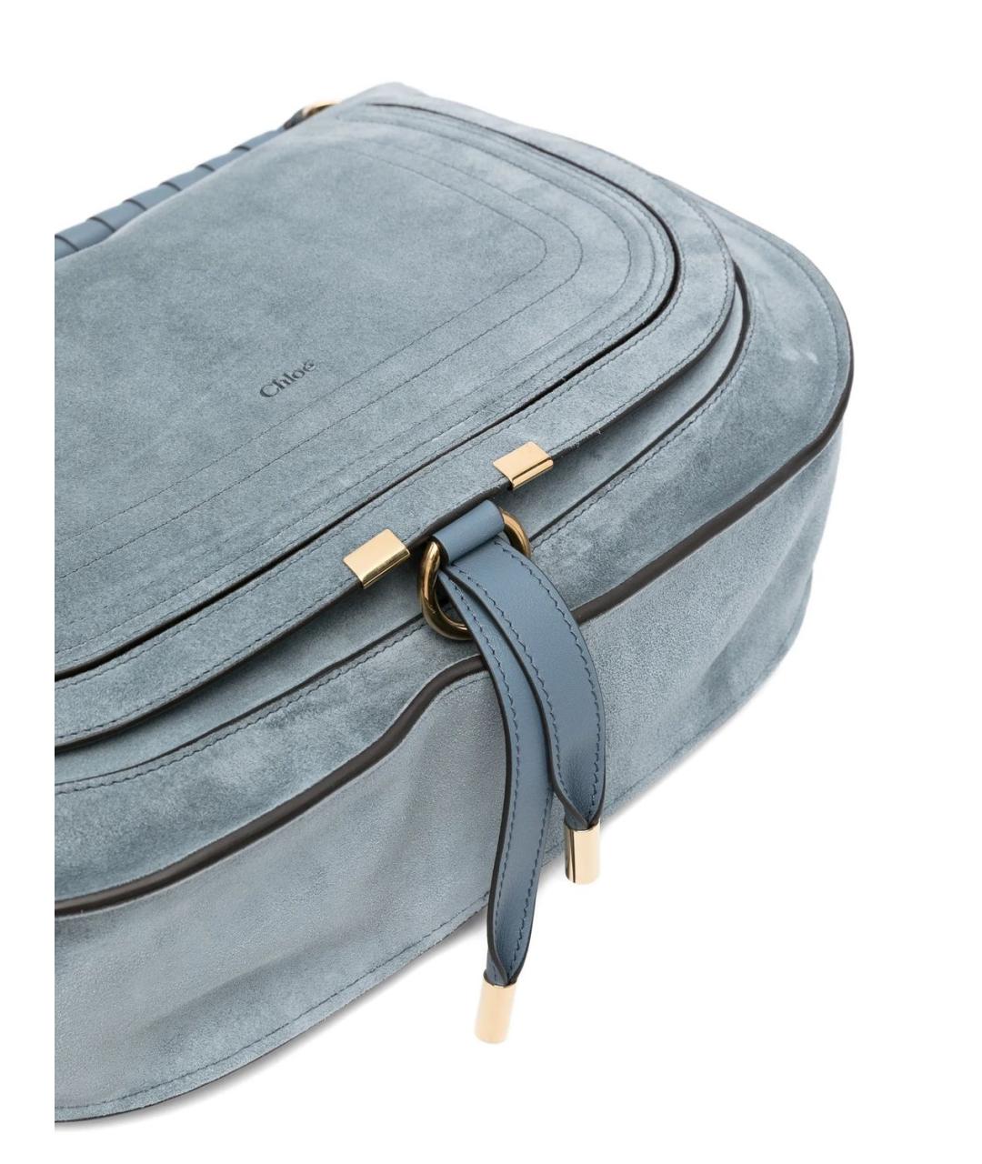 CHLOE Синяя кожаная сумка с короткими ручками, фото 5