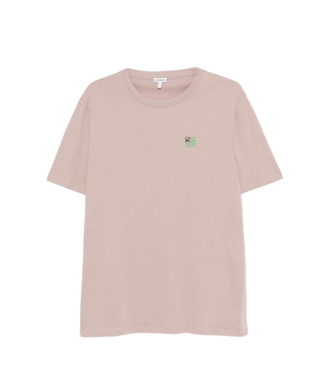 LOEWE Розовая хлопковая футболка, фото 1