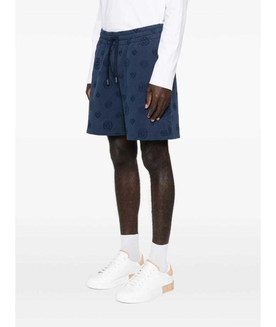 CASABLANCA Синие полиэстеровые шорты, фото 5