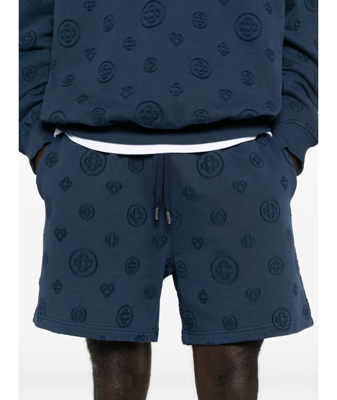 CASABLANCA Синие полиэстеровые шорты, фото 4