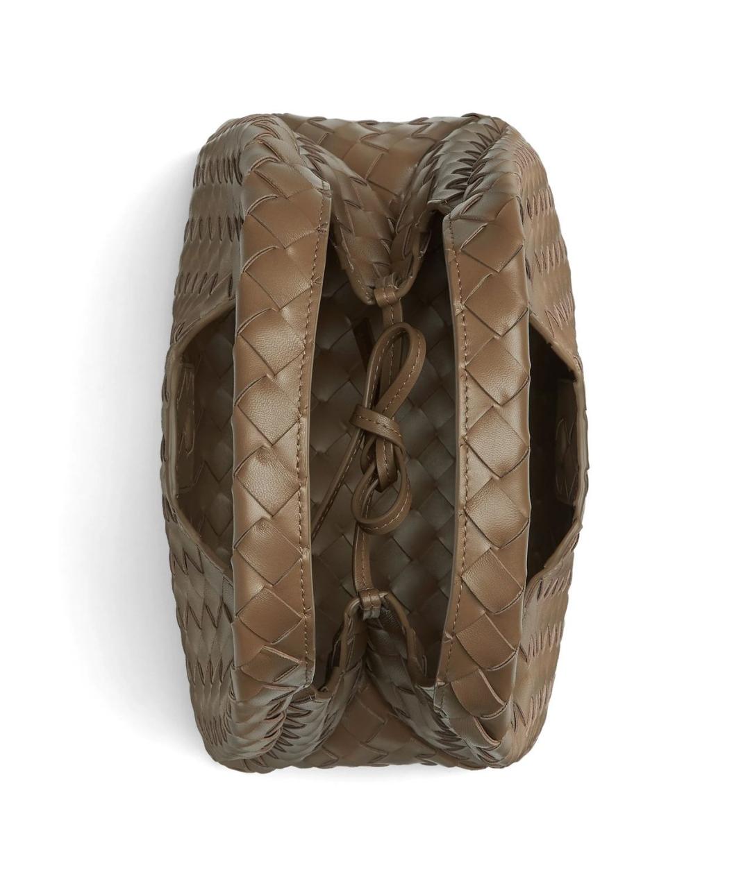 BOTTEGA VENETA Коричневая кожаная сумка тоут, фото 3