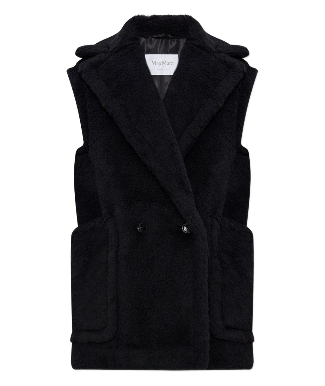 MAX MARA Черный шерстяной жилет, фото 3