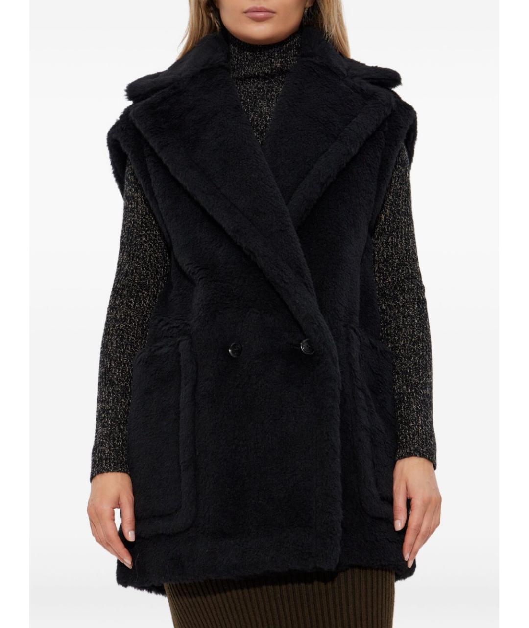 MAX MARA Черный шерстяной жилет, фото 4