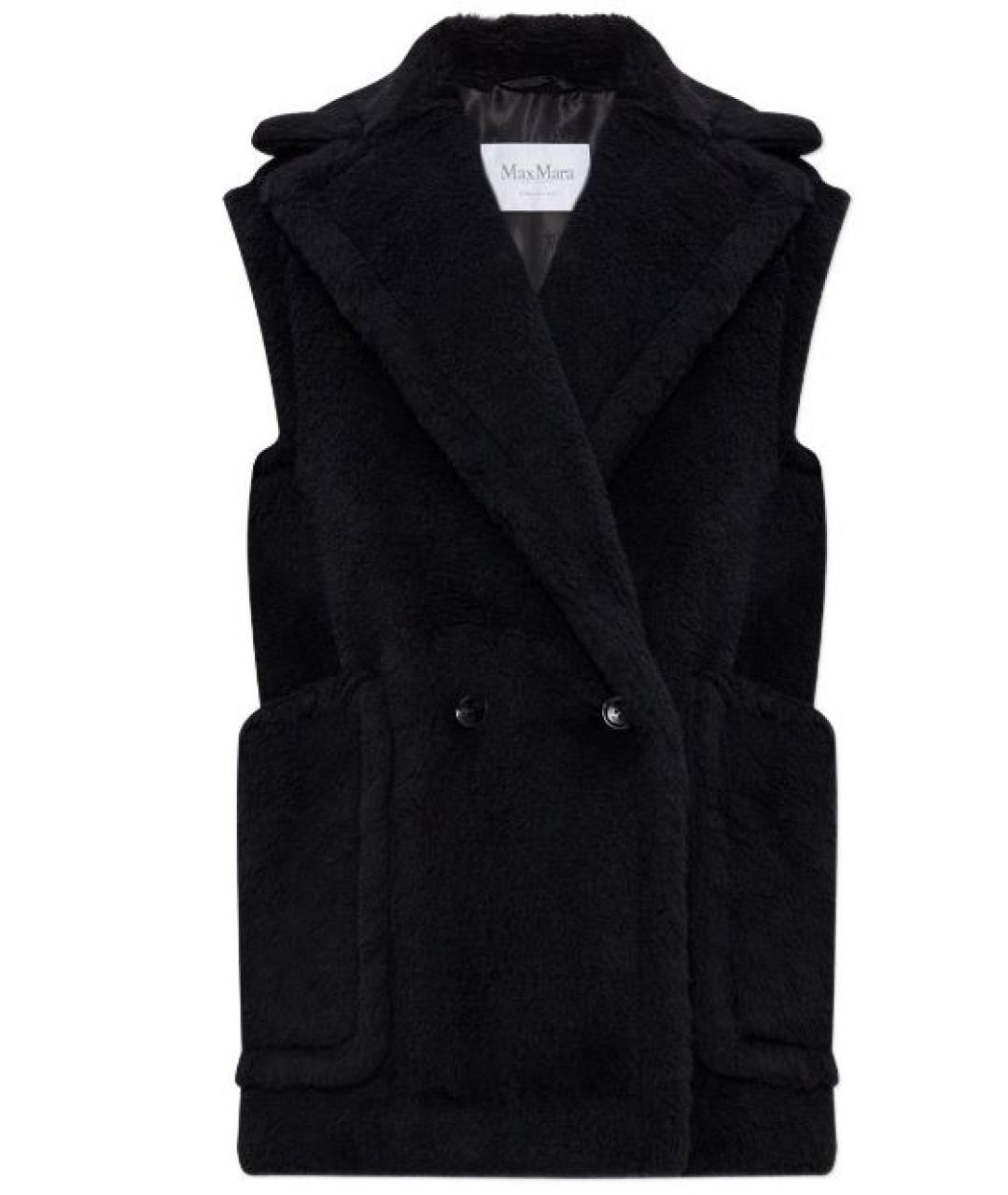 MAX MARA Черный шерстяной жилет, фото 1