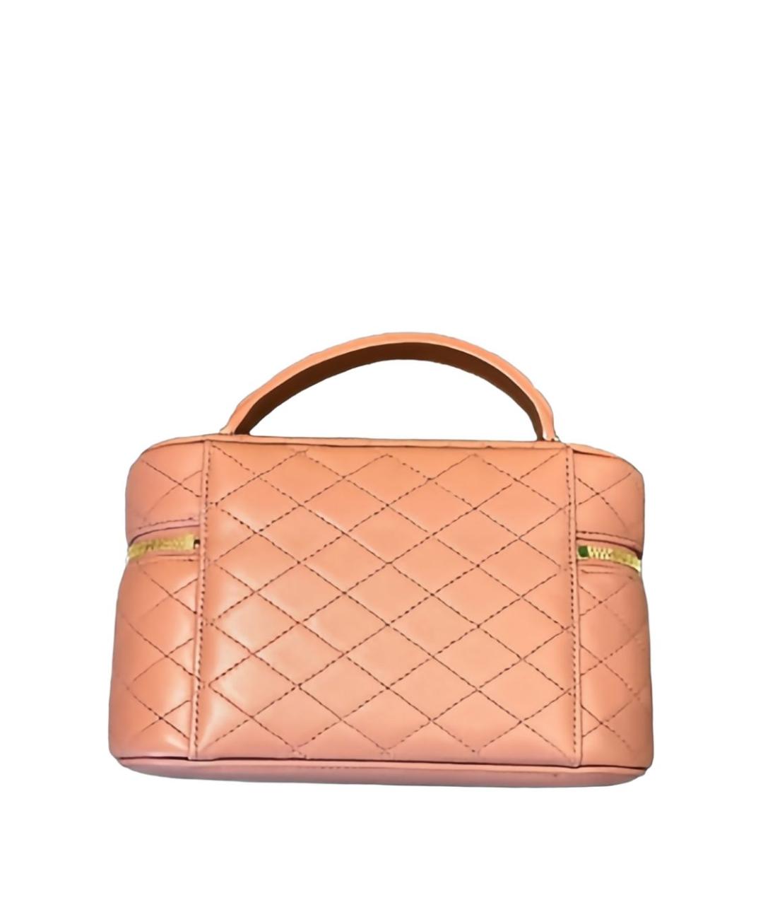 SAINT LAURENT Розовая кожаная сумка с короткими ручками, фото 3