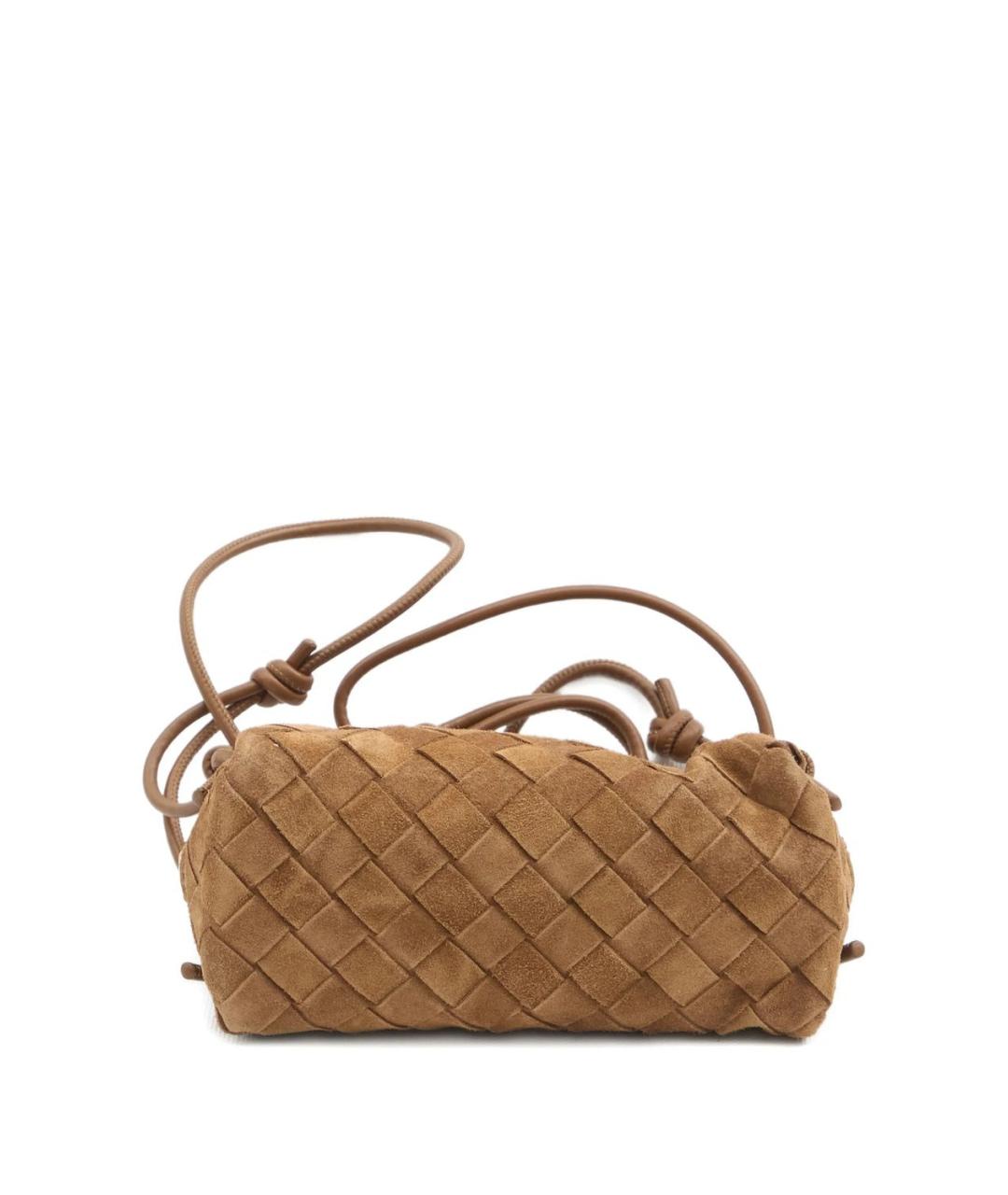 BOTTEGA VENETA Коричневая замшевая сумка через плечо, фото 2