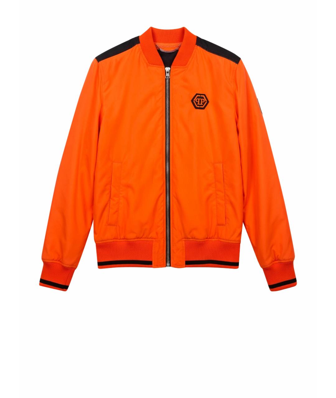 PHILIPP PLEIN Оранжевая полиэстеровая куртка, фото 1