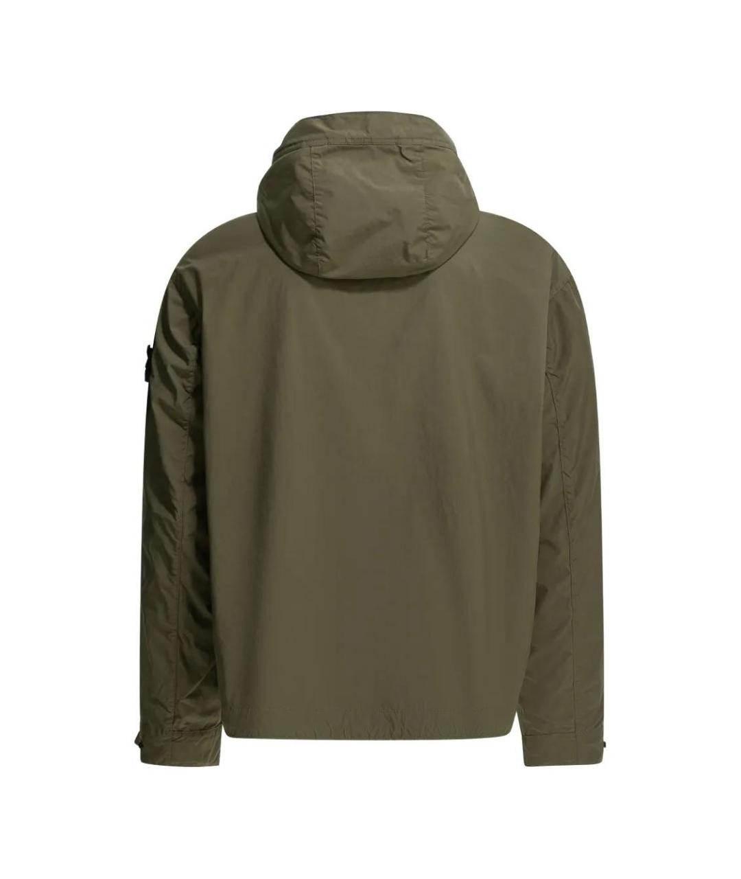 STONE ISLAND Зеленая полиэстеровая куртка, фото 2