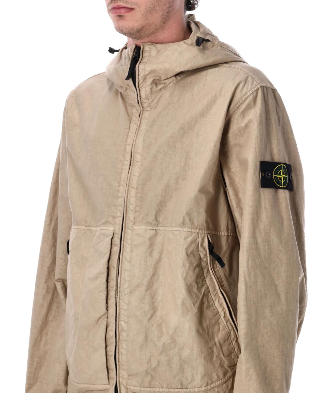 STONE ISLAND Коричневая хлопковая куртка, фото 3