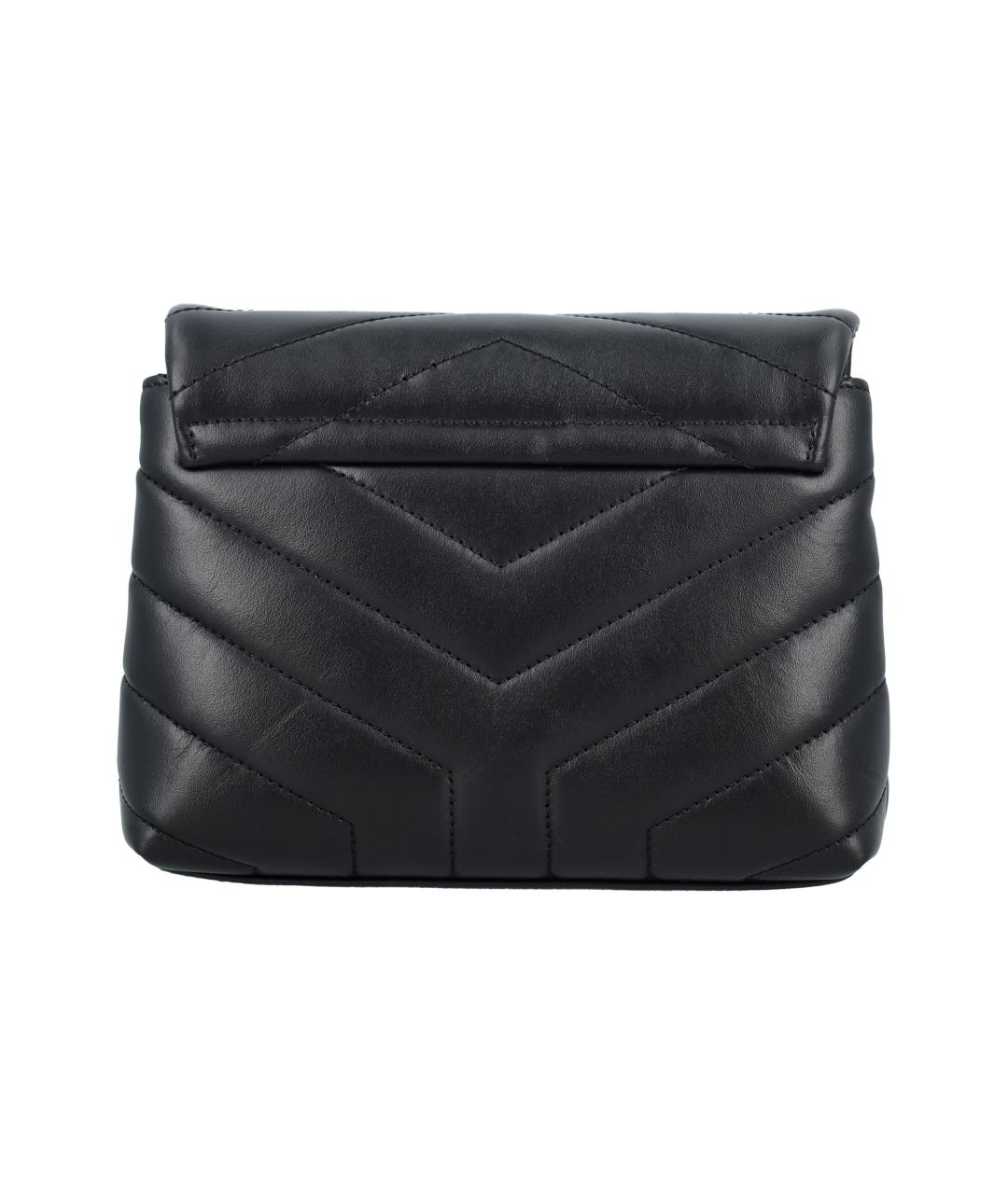 SAINT LAURENT Черная кожаная сумка через плечо, фото 4