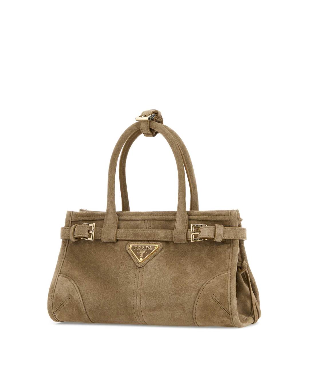 PRADA Бежевая замшевая сумка тоут, фото 2