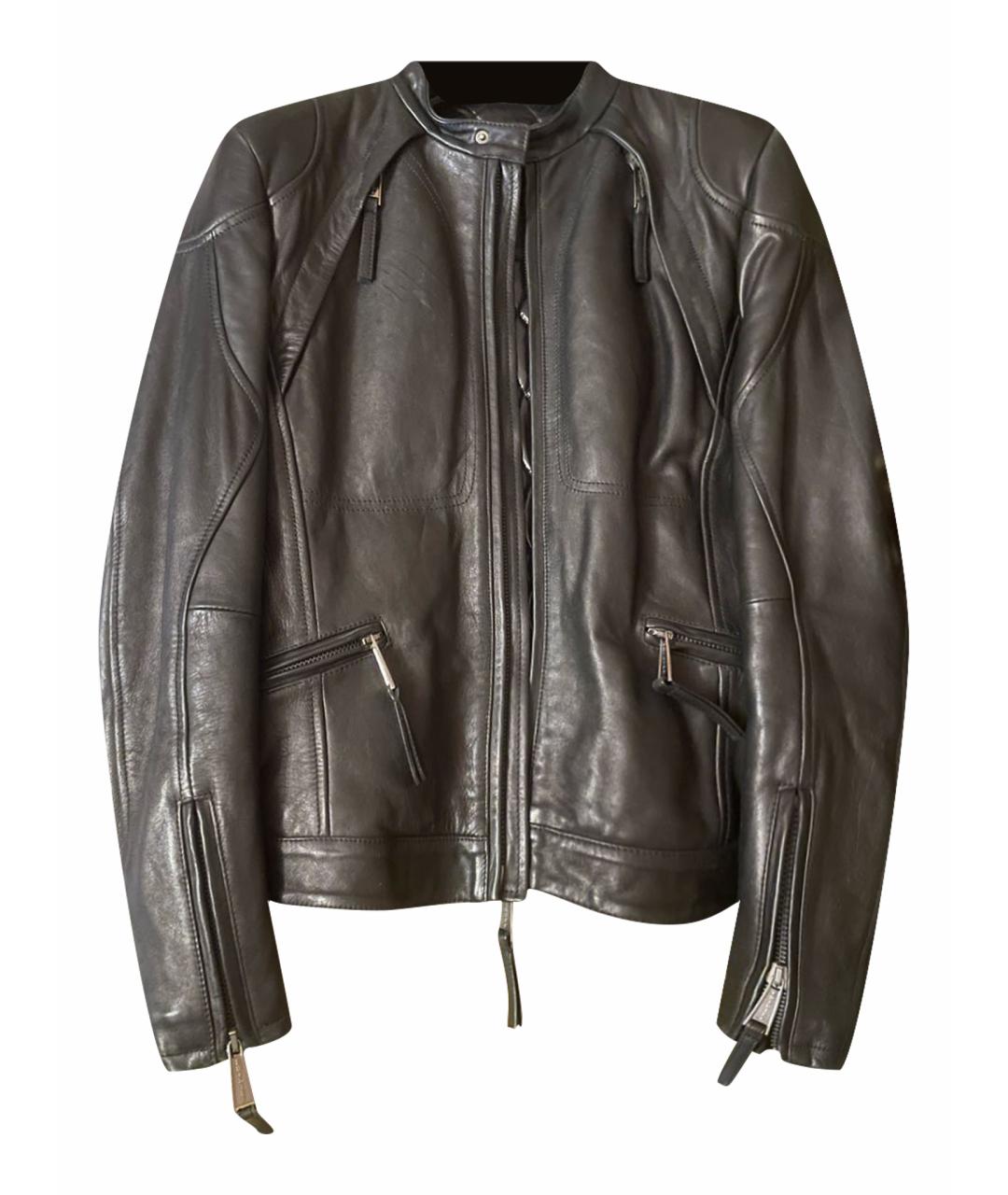 PHILIPP PLEIN Черная кожаная куртка, фото 1