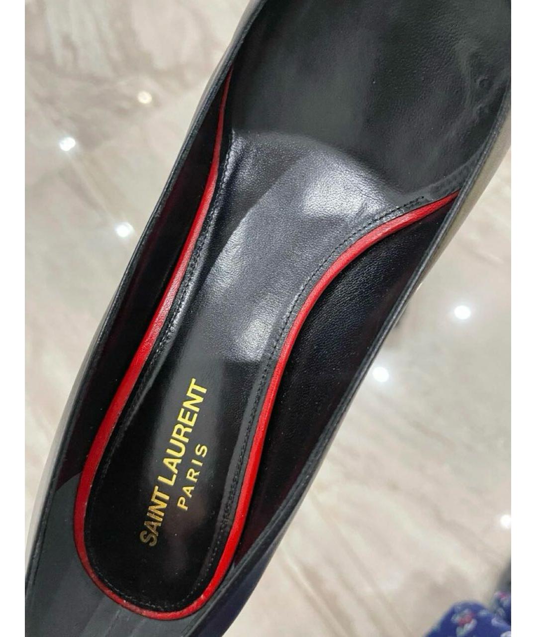 SAINT LAURENT Черные кожаные туфли, фото 7