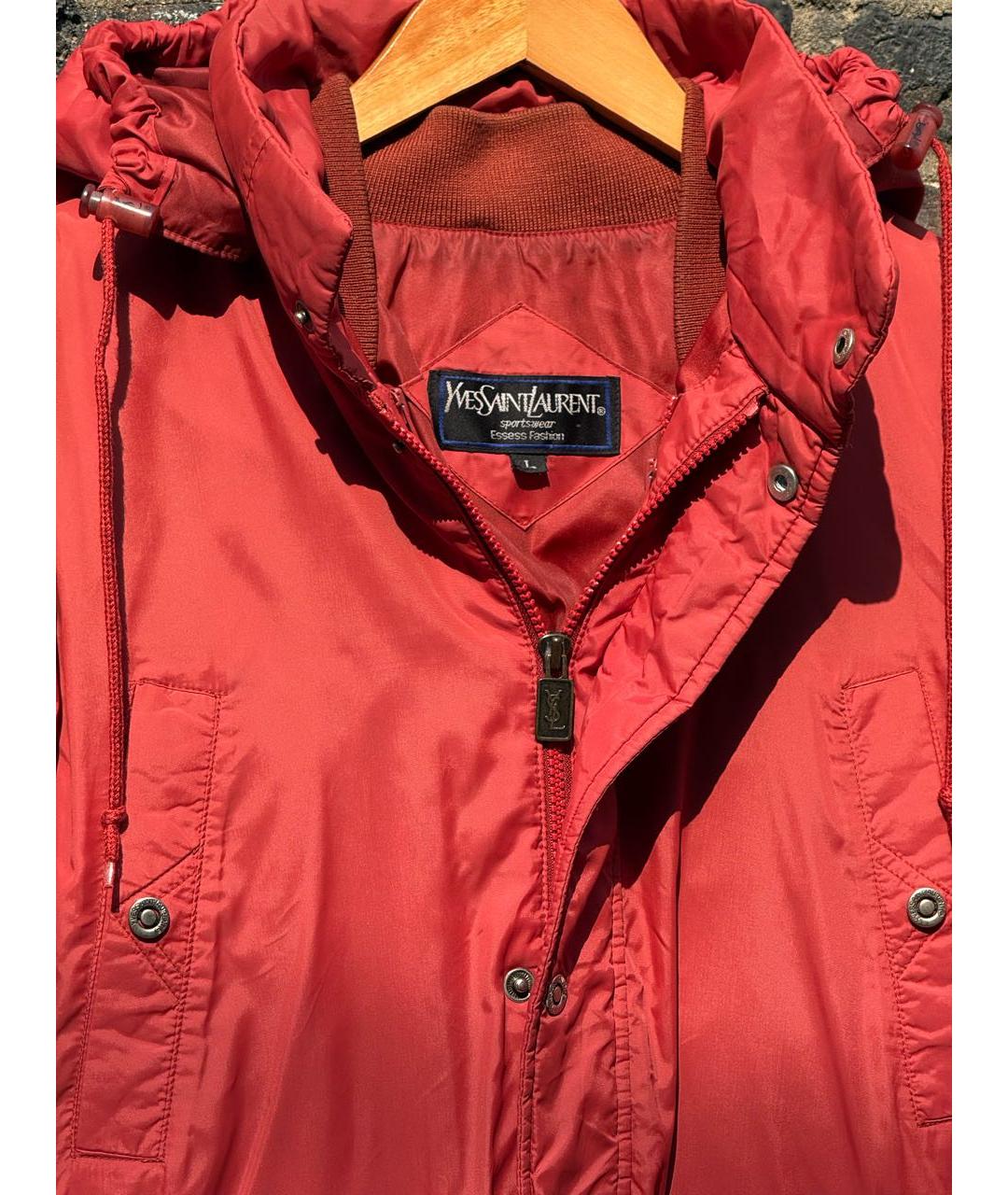 SAINT LAURENT Красный пуховик, фото 8