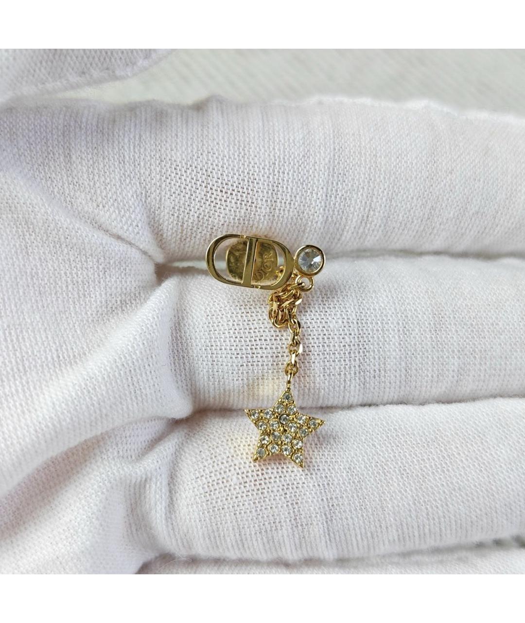 CHRISTIAN DIOR Золотые металлические серьги, фото 2