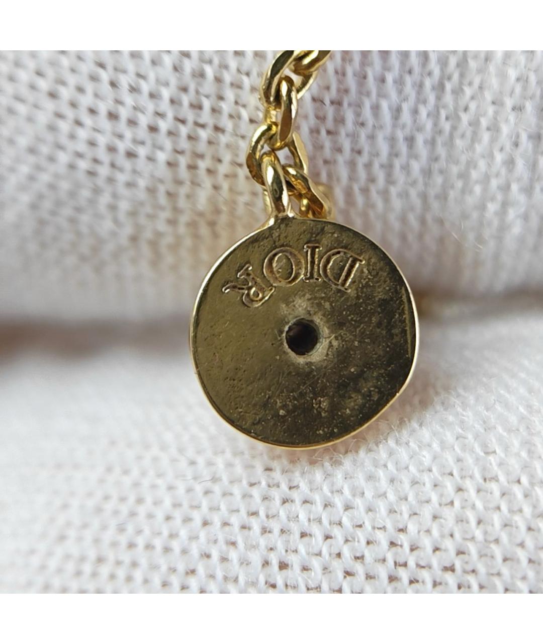 CHRISTIAN DIOR Золотые металлические серьги, фото 5