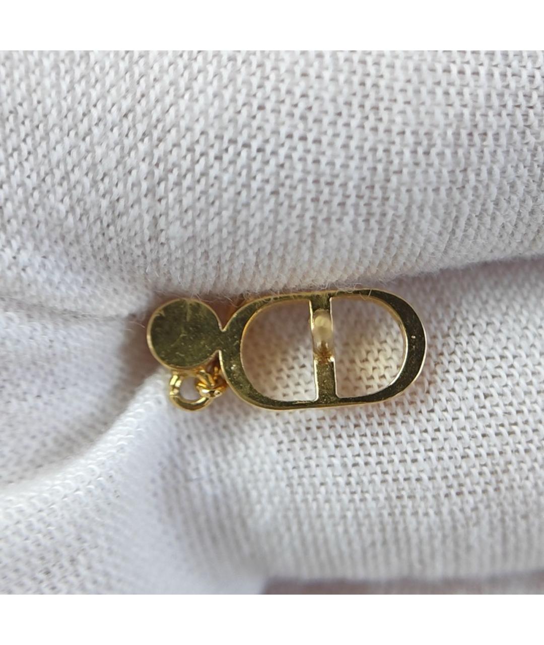 CHRISTIAN DIOR Золотые металлические серьги, фото 4