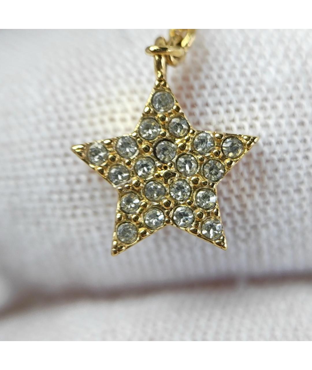 CHRISTIAN DIOR Золотые металлические серьги, фото 7