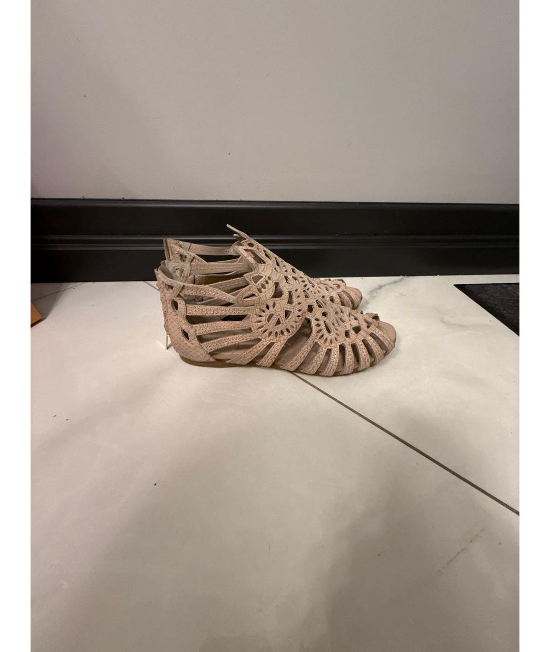 CHRISTIAN DIOR Розовые сандалии из экзотической кожи, фото 5