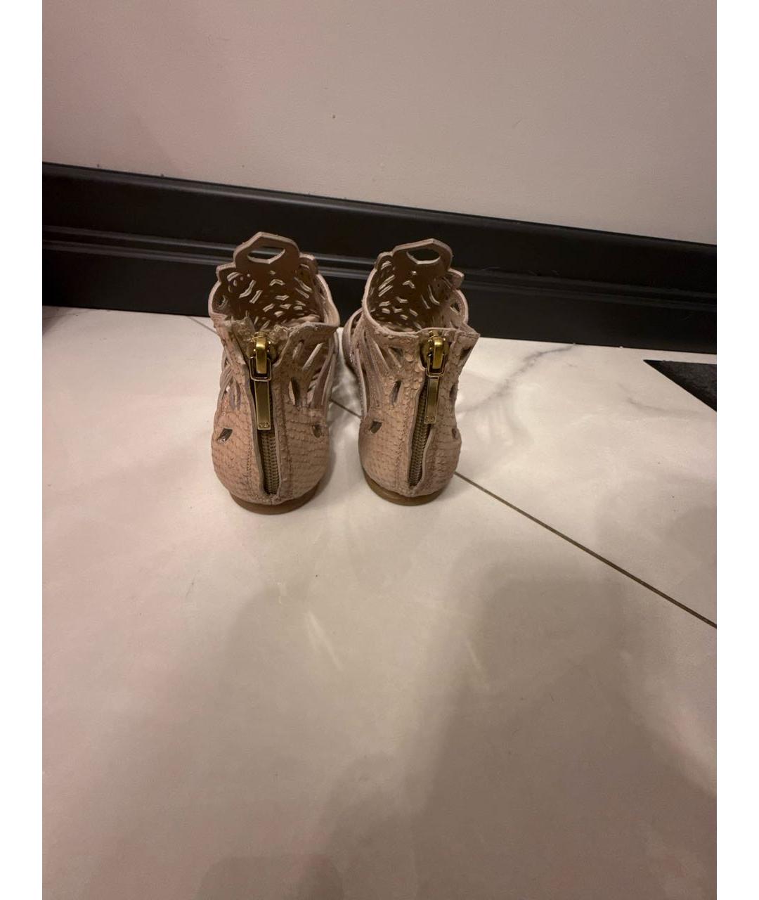 CHRISTIAN DIOR Розовые сандалии из экзотической кожи, фото 4