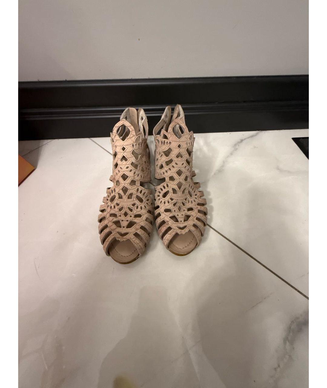 CHRISTIAN DIOR Розовые сандалии из экзотической кожи, фото 2