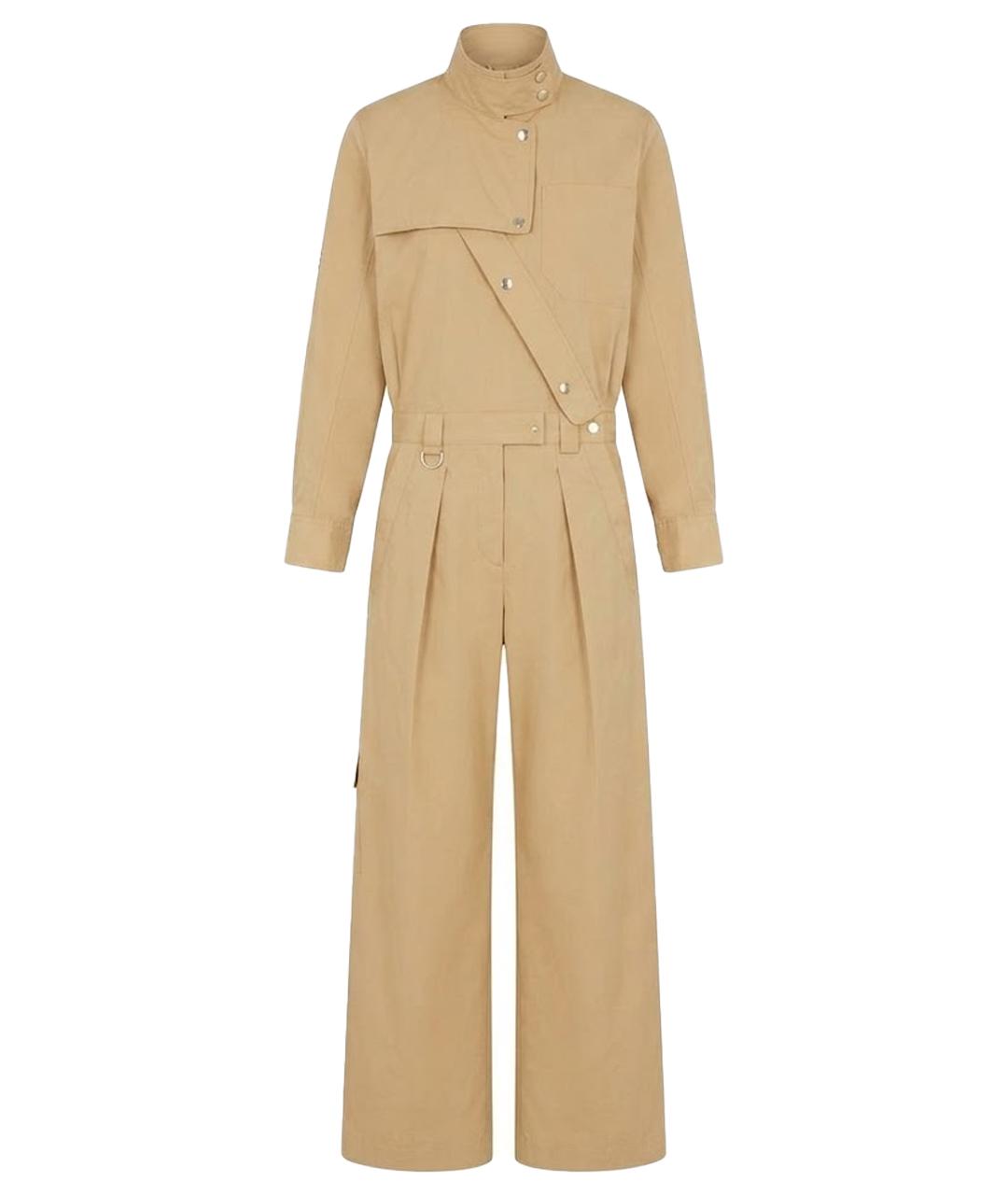 HERMES Бежевый хлопковый комбинезон, фото 1