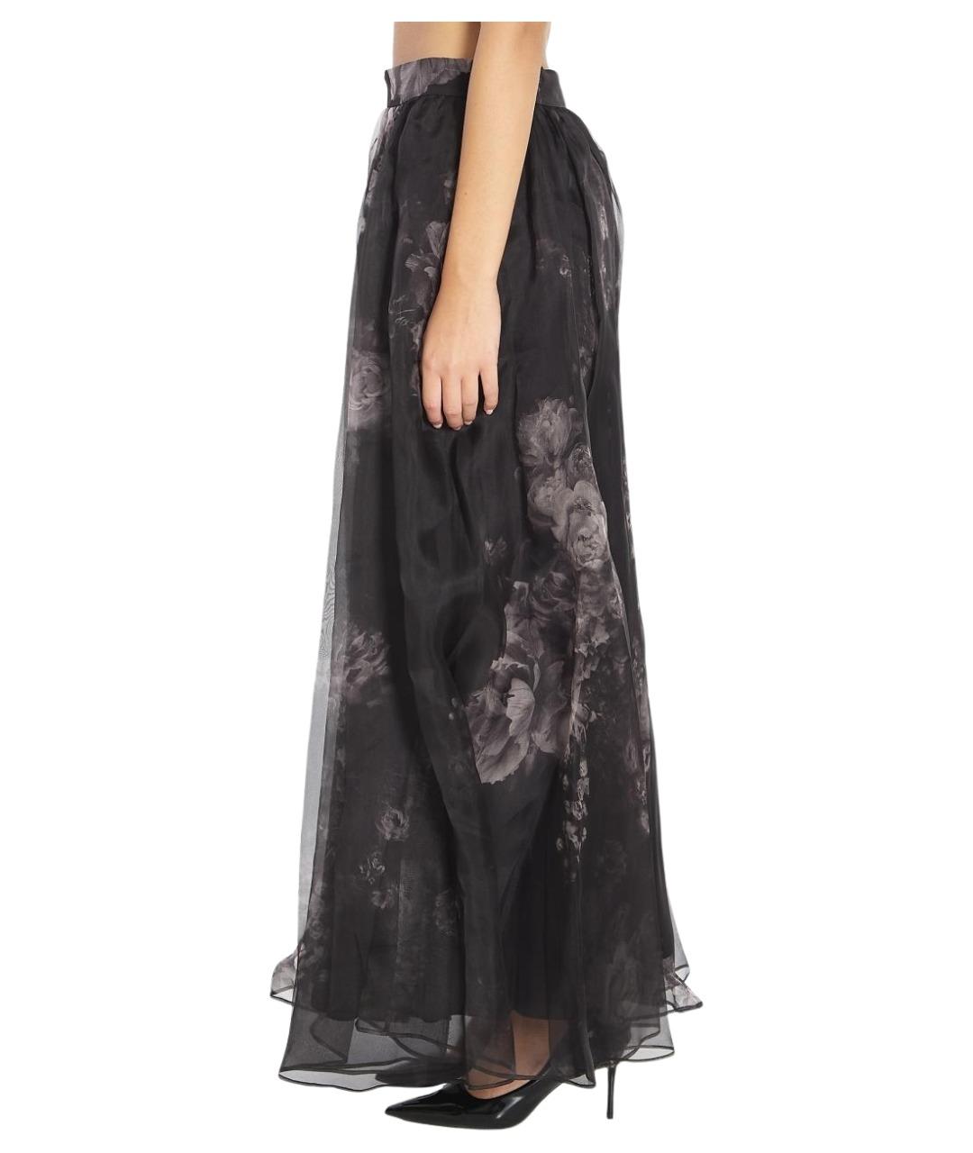 ZIMMERMANN Черная шелковая юбка миди, фото 3