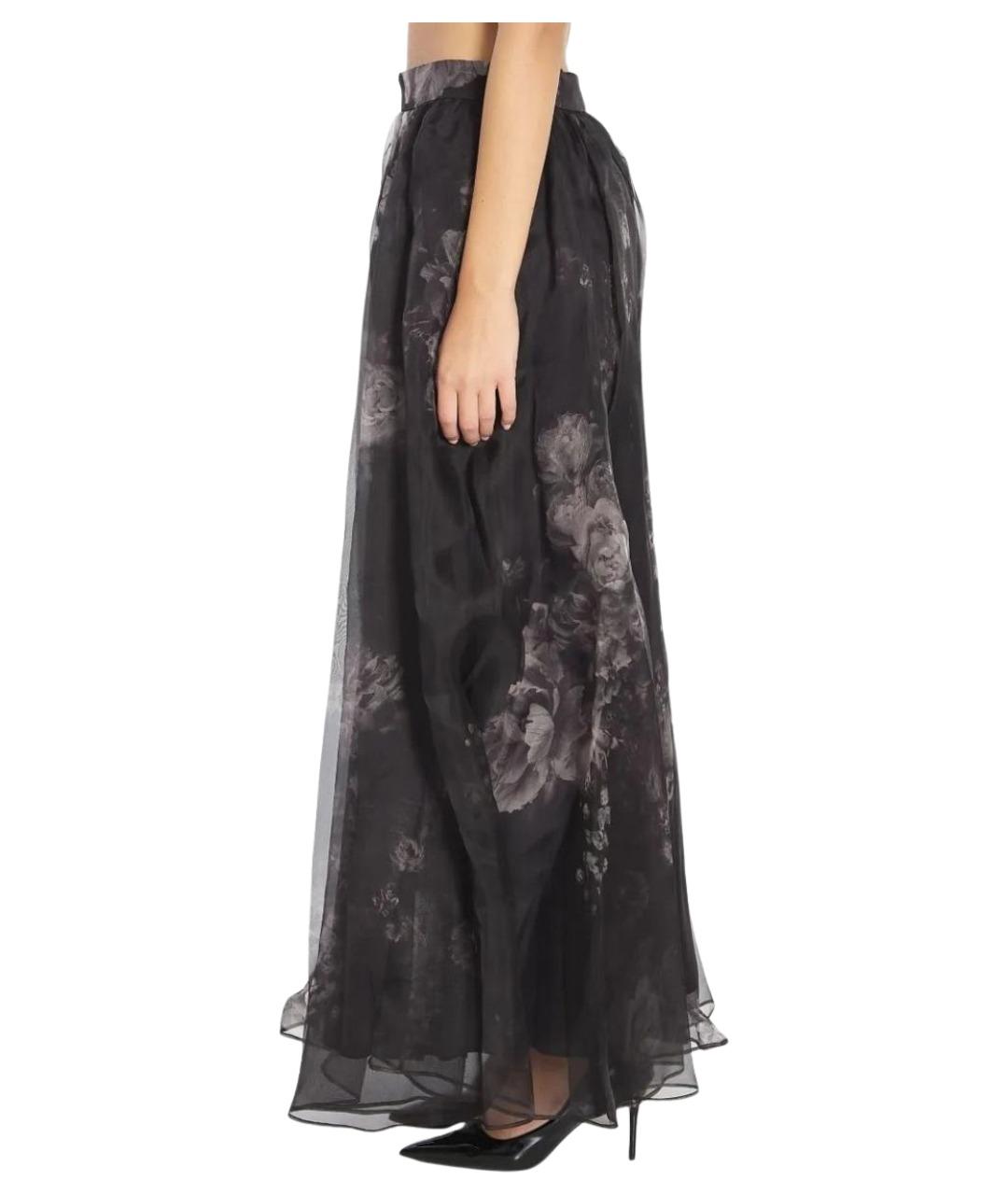 ZIMMERMANN Черная шелковая юбка миди, фото 2