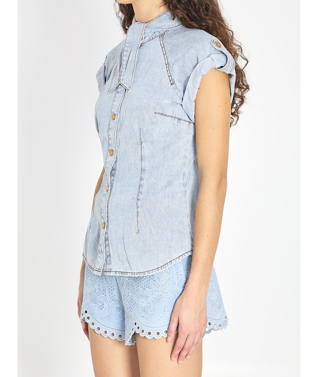 ZIMMERMANN Синяя хлопковая рубашка, фото 2