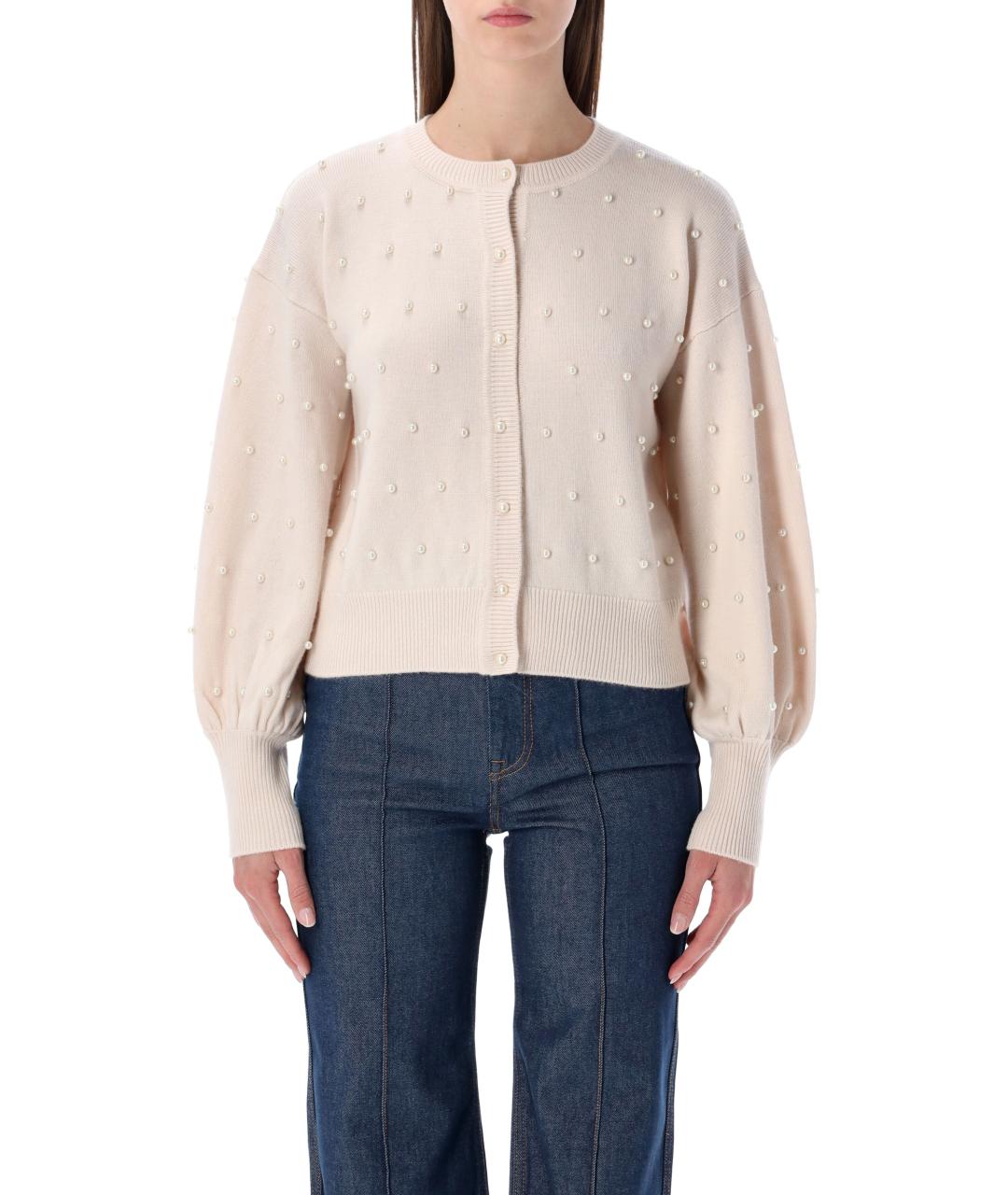 ZIMMERMANN Бежевый шерстяной кардиган, фото 1