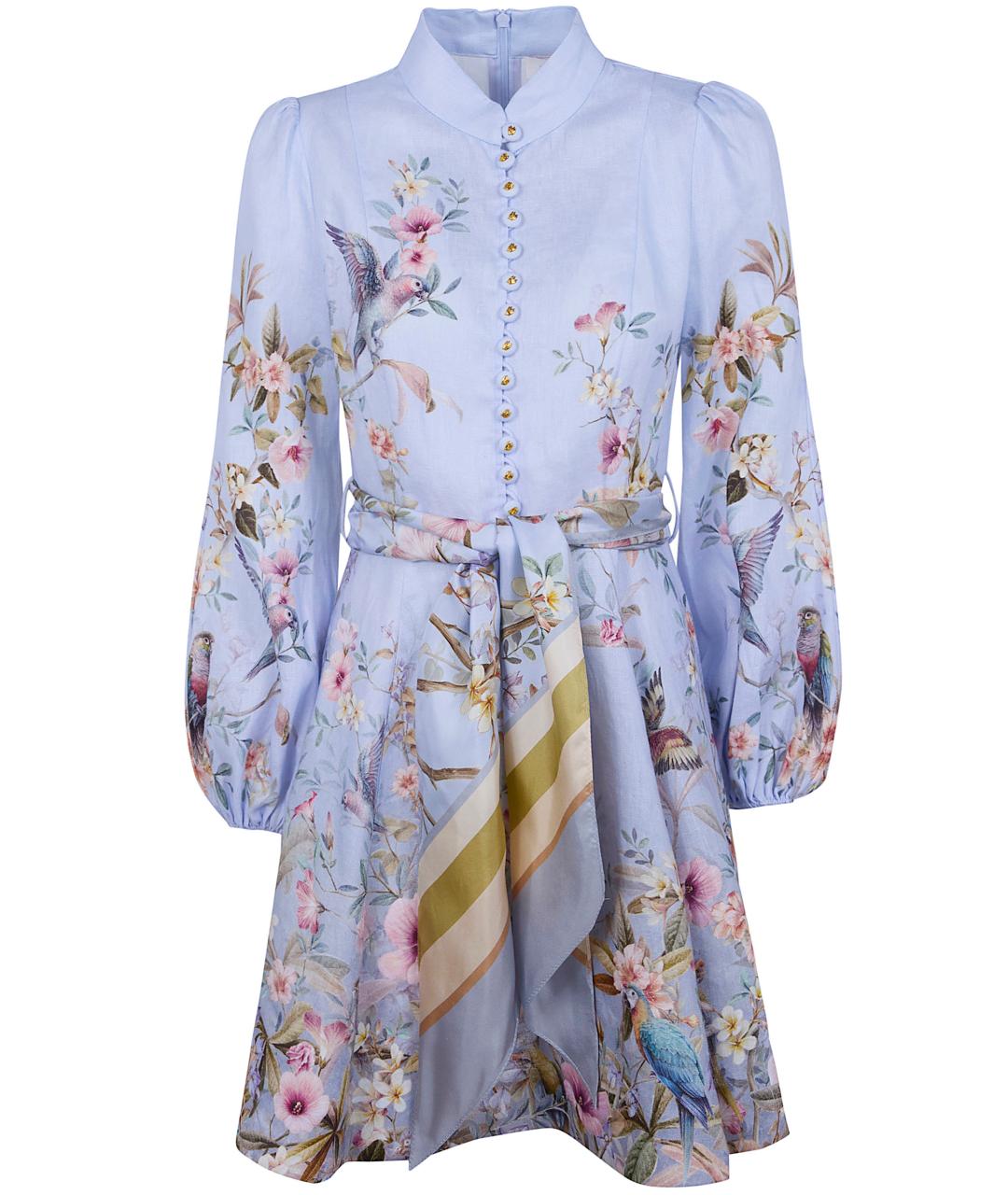 ZIMMERMANN Мульти льняное повседневное платье, фото 1