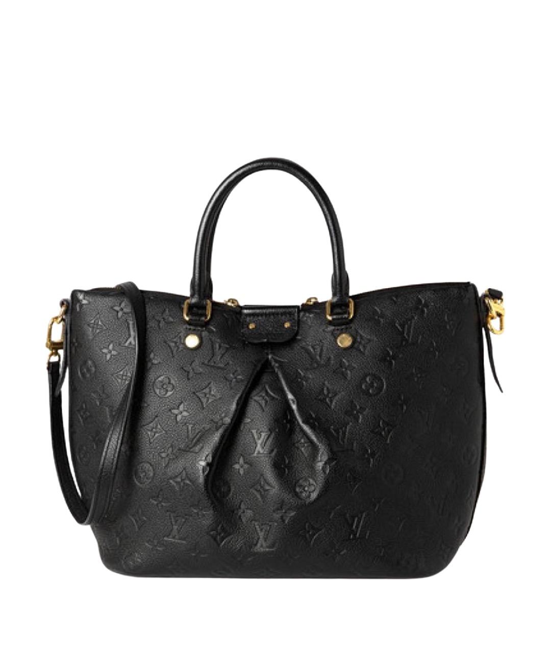 LOUIS VUITTON Черная кожаная сумка тоут, фото 1